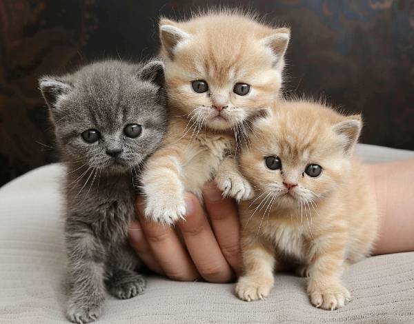 3 petits chatons british