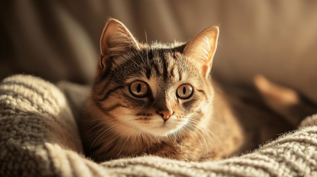 chat dans sont lit