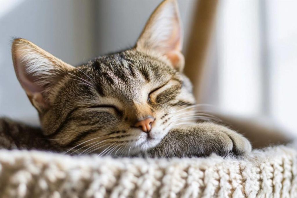 chat calme et détendu